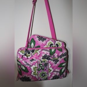 Vera Bradley Quilted Flower Shoulder Bag for iPad, Mini Laptop or Tablet